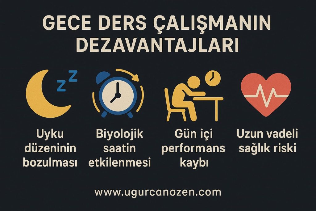 Gece Ders Çalışmanın Dezavantajları ve Zararları