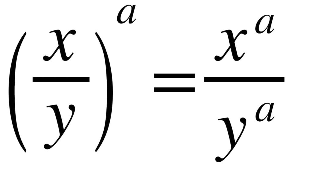 Ortak Üsse Sahip Üslü Sayılarda Bölme İşlemi Formülü