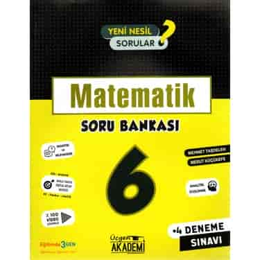 Üçgen Akademi 6. Sınıf Matematik Soru Bankası Kapağı