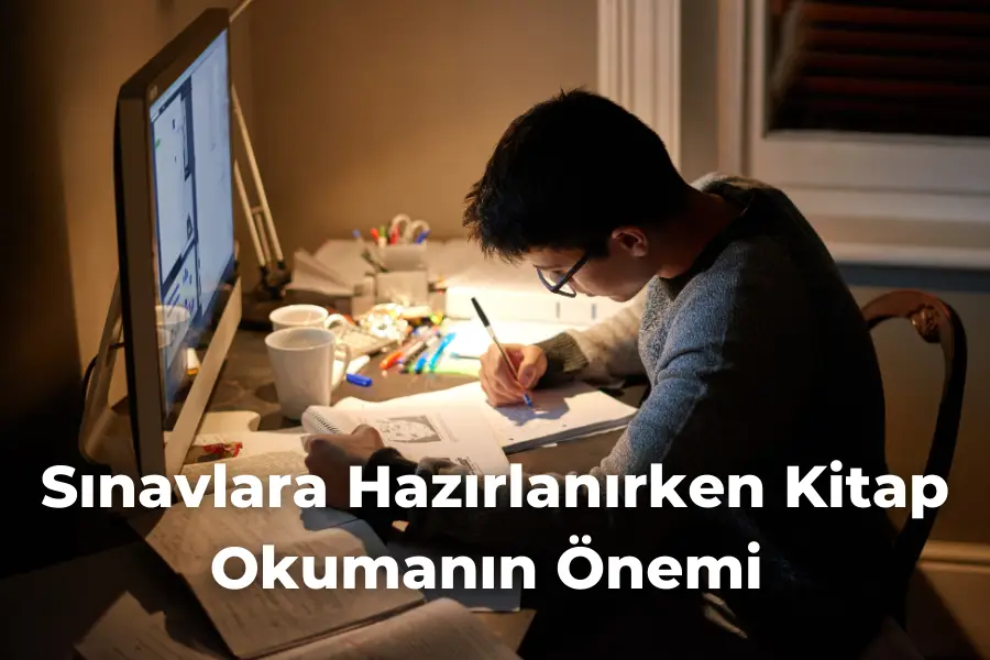 Masada Sınava Hazırlanan Gözlüklü Erkek Öğrenci - Kitap Okumanın Faydaları ve Önemi