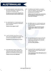 8. Sınıf EBOB - EKOK Çalışma Kağıdı Sayfa 3