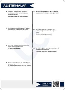 8. Sınıf EBOB - EKOK Çalışma Kağıdı Sayfa 4