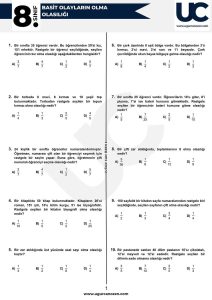 8. Sınıf Olasılık Testi Sayfa 1