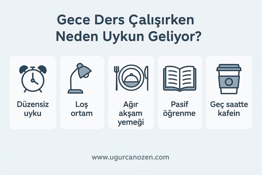 Gece Ders Çalışırken Uyku Gelmesinin 5 Nedeni